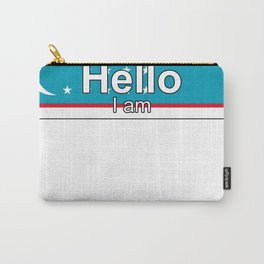 Hello I am from Uzbekistan Carry-All Pouch | My, Tag, White, Card, Party, Expression, Hello, Sign, Sticker, Flat 