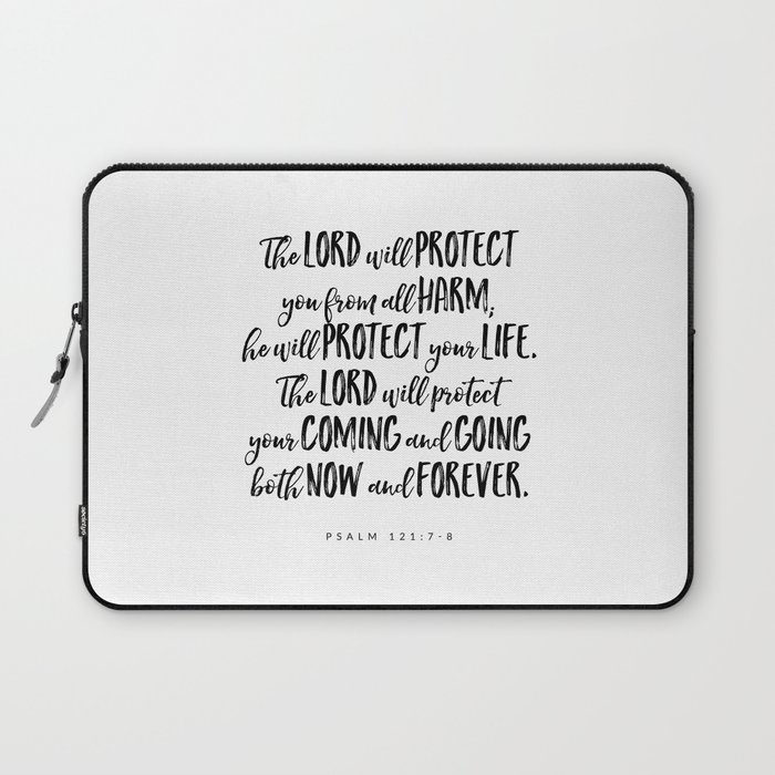 Psalm 121 7 8 Bible Verse Laptop Sleeve By Byalliza