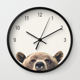 Bear Clock Wall Clock | Babies, Children, Decor, Nursery, Minimal, Nice, Kids, Decoration, Animal, Wallclock 