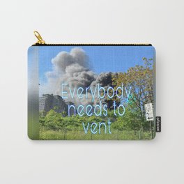 Where There's Smoke There's Fire Carry-All Pouch | Wallart, Digital Manipulation, Venting, Canvasprint, Photo, Powerplant, Coneyisland, Brooklyn, Color, Statement 