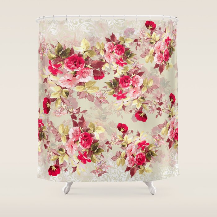 Vintage Roses Shower Curtain by rizapeker Society6