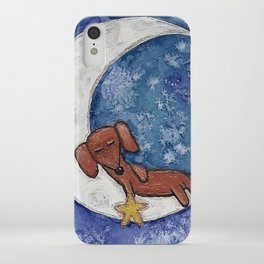 Dachshund on the Moon iPhone Case