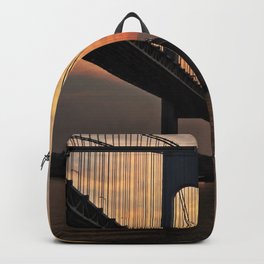 Verrazano Bridge at Dawn Backpack | Photo, Ny, Dusk, Skies, Susansavad, Orange, Silhouettes, Sunset, Red, Sky 