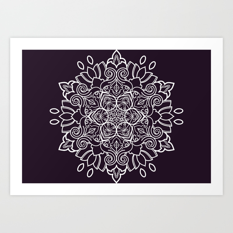 Get Wallpaper Skull Mandala Art Print By Eduardgalagie Society6 Desktop Wallpaper