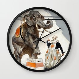 Circus Corner, The Saturday Evening Post cover, 1908 by Joseph Christian Leyendecker Wall Clock | Painting, Circus, Usa, Makeup, Advertising, Illustration, Elephant, Eyendecker, Magazine, Cover 