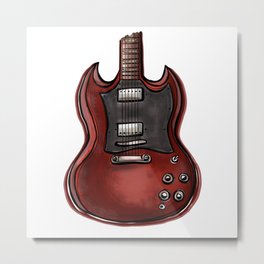 Eletric guitar Metal Print | Oil, Painting, Street Art, Watercolor, Music, Eletricguitar, Devil, Typography, Guitar, Digital 