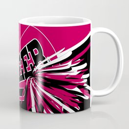 Hot Pink Cheerleader Design Coffee Mug | Design, Pompoms, Megaphone, Cheering, Uniformschoolcolors, Cheerleading, Cheerleader, Girly, Sport, Graphicdesign 