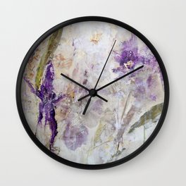 Orchid Light Wall Clock | Violetorchids, Jodimaas, Orchid, Purpleflowers, Floral, Flowers, Purpleorchids, Violetflowers, Acrylic, Painting 
