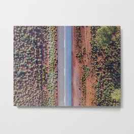 Australian Outback Roads  Metal Print | Photo, Road, Autumn, Nature, Drone, Australian Outback, Desert, Aerial, Fall Colors, Autumn Colors 