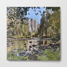 El Capitan Fall Colors And Merced River 10-20-18  Metal Print | Wallart, Color, Yosemite, Mercedriver, Nationalpark, Johnminar, Hiking, Autumn, Refflections, Homedecor 