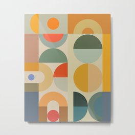 Whim Metal Print | Graphicdesign, Retro, Form, Summer, Art, Curated, Bright, Shapes, Pattern, Abstract 