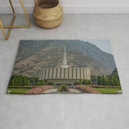 Provo Utah Mormon Temple Latter Day Saints Church Rug | Architecture, Digital, Photo, Moroni, Mountain, Brigham Young, Lds, Color, Salt Lake, University 