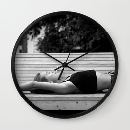 Smoking in the boys room; defiant reclining female smoking cigarette black and white photograph - photography - photographs Wall Clock | Cigarettes, Female, Midriff, Photo, Girlsrule, And, Jeans, Bellybutton, Smoking, White 