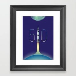 Apollo 11 Saturn V 50th anniversary Framed Art Print