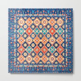 Oriental Traditional Moroccan Handmade Fabric Style Artwork  Metal Print