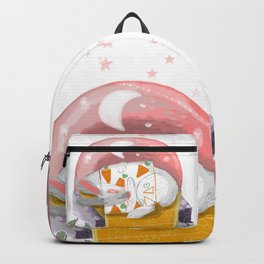 Bunny dreams Backpack | Kidsroom, Dream, Belettelepink, Nursery, Curated, Sleep, Bedtime, Dreaming, Love, Rabbit 