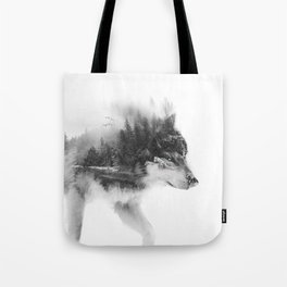 Wolf Stalking Tote Bag