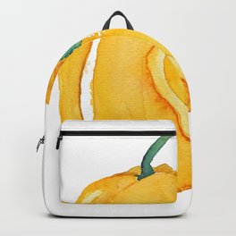 yellow bell pepper watercolor Backpack | Bellpepper, Painting, Kitchendecor, Walldecor, Curated, Vegetablewatercolor, Watercolor, Yellowpainting, Kitchenwatercolor, Vegetablepainting 