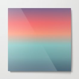 Sunset II Gradient Metal Print | Ombre, Dawn, Sunrise, Morning, Ocean, Pink, Sea, Navy, Sunset, Fog 