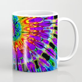 Spun Out Hippie Coffee Mug | Unique, Spun, Tie Dye, Microbus, Cosmic, Music, Deadlot, Trippy, Psychedelic, Digital 