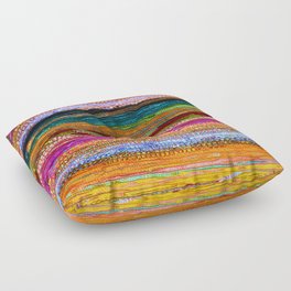 Indian Colors Floor Pillow | Pattern, Color, Orange, Bright, Abstract, Photo, Vintage, Rainbow, Retro, Stripes 