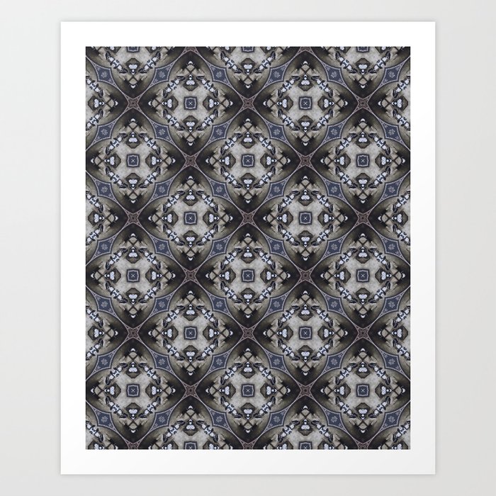 Vintage 1800 Period Hidden Faces Abstract Design Art Print By