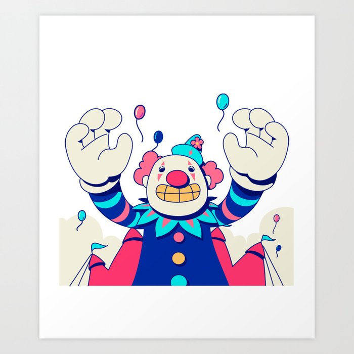 Lustiger Zirkus & Clown Spruch Zirkus Zelt Clowns Idioten Art Print