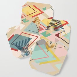 Random Colors with Shapes Coaster