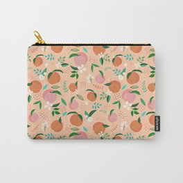 Peachy Peaches Carry-All Pouch | Nature, Studio Wow And Now, Cute, Food, Blossom, Peachy, Summer, Playful, Pink, Fruit 