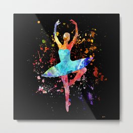 Ballerina Blacky Black Metal Print | Painting, Ballerinas, Dancer, Figures, Dancingballerina, Balletdancer, Dancers, Splash, Figure, Ballerina 