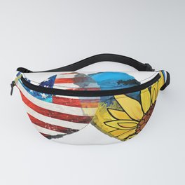 Stand With Ukraine - Peace Not War Art Fanny Pack