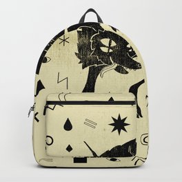 Wolf Backpack | Fox, Drop, Curated, Scary, Geometry, Animal, Pattern, Wave, Vector, Arrow 