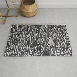 Background Rug | Stencil, Graphite, Abstract, Graphicdesign, Black And White, Pop Art, Pattern, Concept, Typography, Illustration 