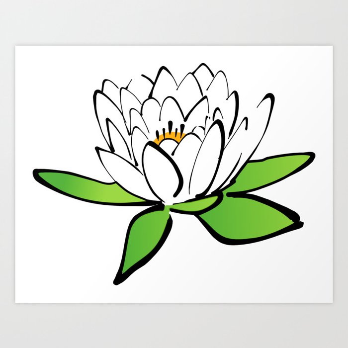 Beautiful Cartoon Flowers Art Print By Allenan Store Society6