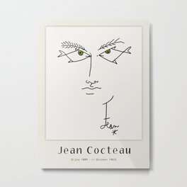 Poster-Jean Cocteau-Linear drawings-Fish eyes. Metal Print | Famousartist, Sketching, Stylepicasso, Cocteau, Stylematisse, Surrealism, Painting, Wallposter, Livingroomart, Poster 