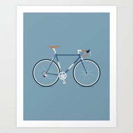 My Bike Dark Blue Art Print