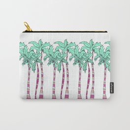 Palm Trees Carry-All Pouch | Child, Beachinspired, Turquoise, Pink, Island, Verobeach, Ishkabibbles, Illustration, Tropical, Tropicalleaves 