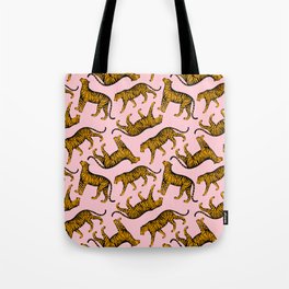 Tigers (Pink and Marigold) Tote Bag