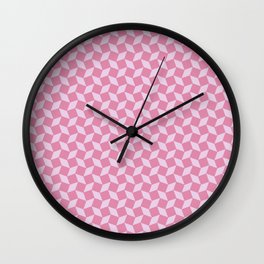 Funky flowers / funky pattern :) Wall Clock | Pink, Concept, Ink, Illustration, Colorful, Stencil, Red, Pop Art, Flowers, Digital 