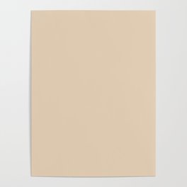 Light Creamy Beige Brown Solid Color Pairs PPG Beachy Keen PPG1081-2 - All One Single Shade Colour Poster