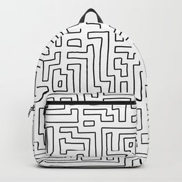 Maze Pattern Line Art in Black and White Backpack | Trendydesign, Modern, Geometricurban, Inkandlines, Ink Pen, Blackpenink, Blockshapes, Contemporaryline, Drawing, Linesandboxes 