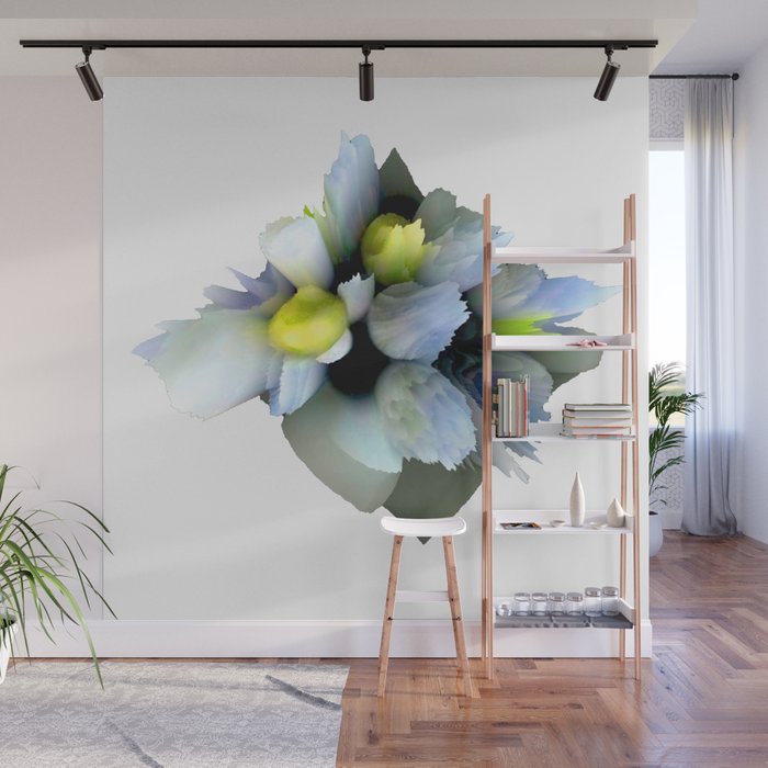 Pastel Spring Floral Composition Abstract 3d Digital Painting Wall