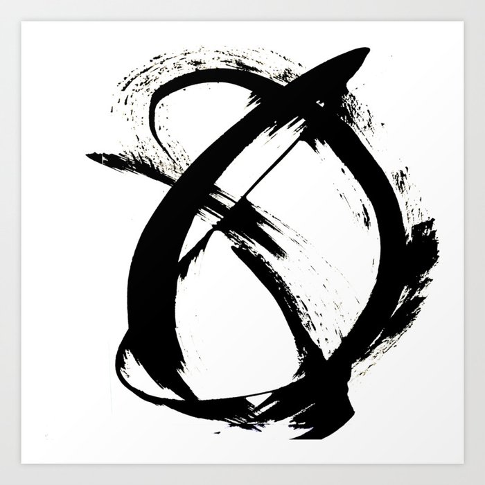 Brushstroke 7 A Minimal Abstract Black And White Piece Art