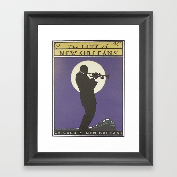 Vintage poster City of New Orleans Framed Art Print by Vintage Images