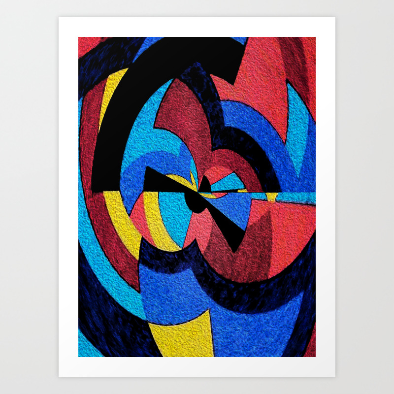 Abstract Curved Lines Art Print By Hypnoboy Society6
