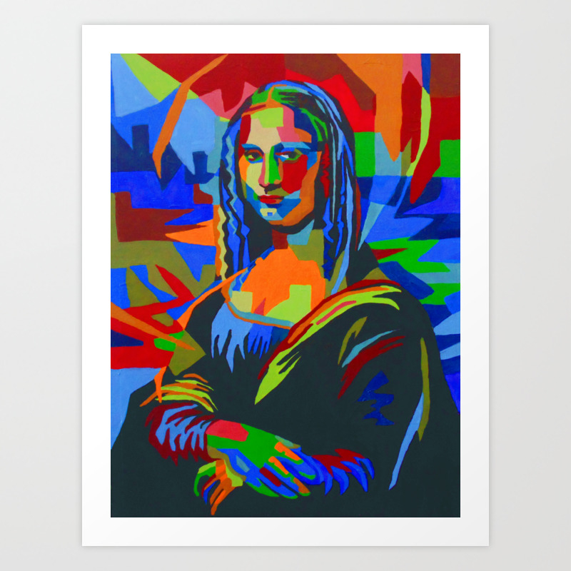 Mona Lisa Abstract Art Print By Ambermcneel Society6