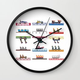 Cedar Point Coaster Cars Design Wall Clock | Rollercoasters, Cedarpoint, Graphicdesign, Themeparks, Digital 