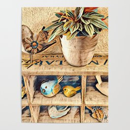 Birds of a Feather Farmhouse Accessories Poster