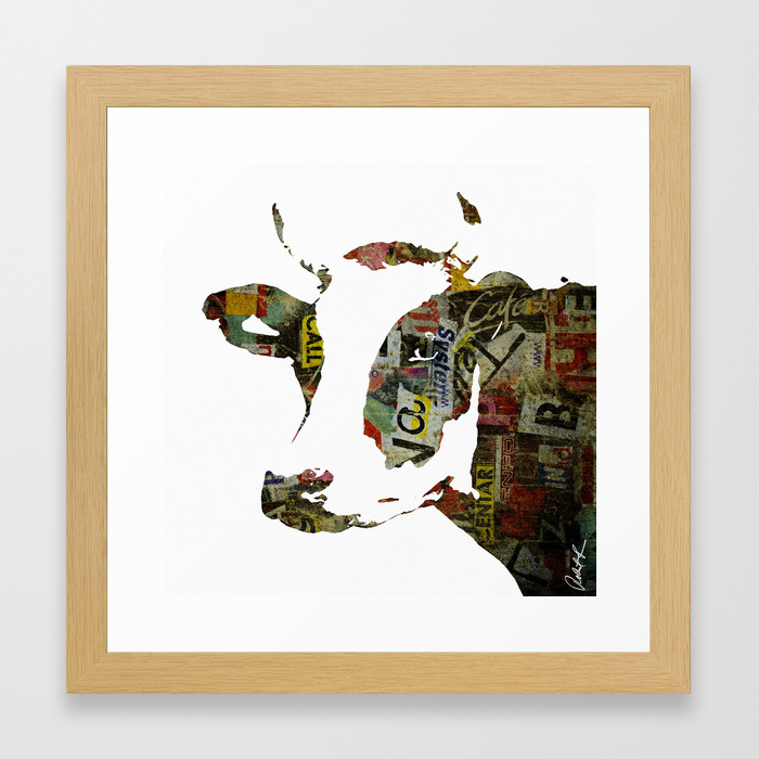 Graffiti Cow Pop Art Colorful Modern Abstract Painting Poster