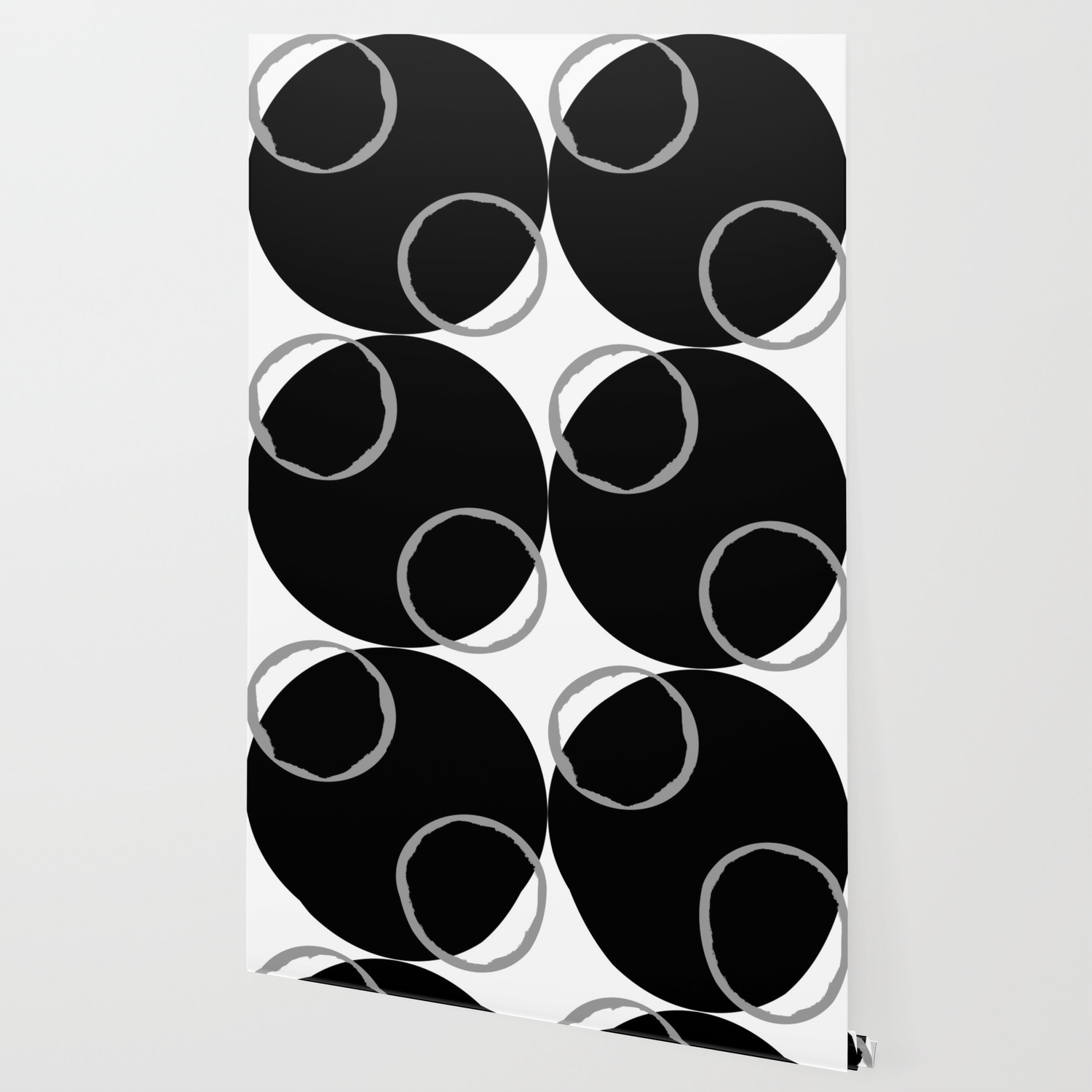 Two And One Minimalist Black And White Abstract Wallpaper By